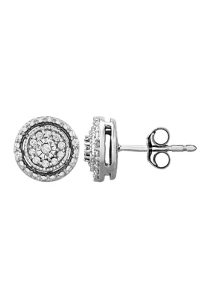 1/10 ct. t.w. Diamond Stud Earrings in Sterling Silver