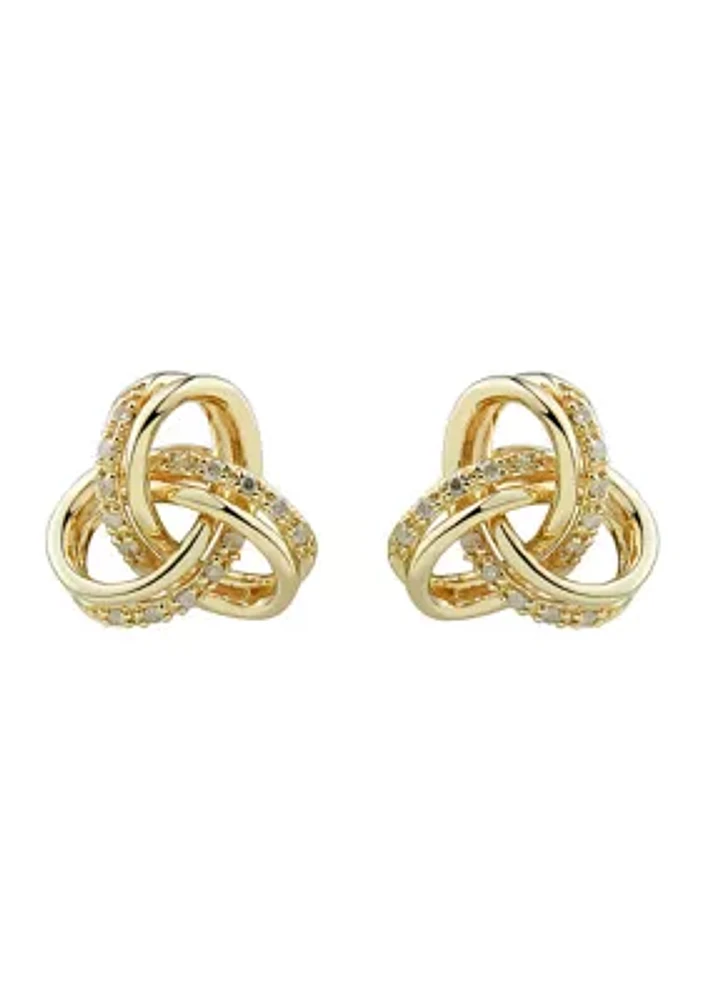 1/10 ct. t.w. Diamond Earrings in 10K Yellow Gold