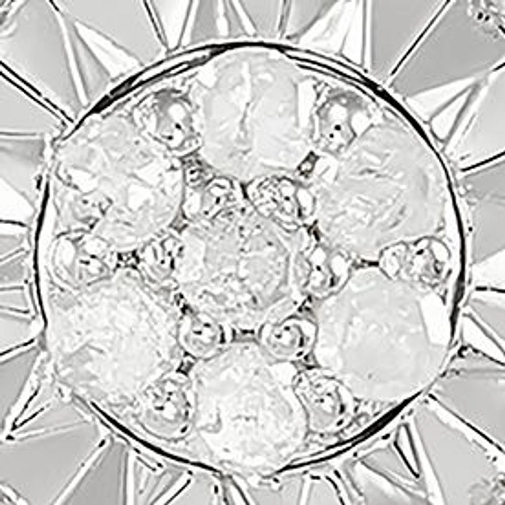 1/10 ct. t.w. Diamond Square Stud Earrings in Sterling Silver