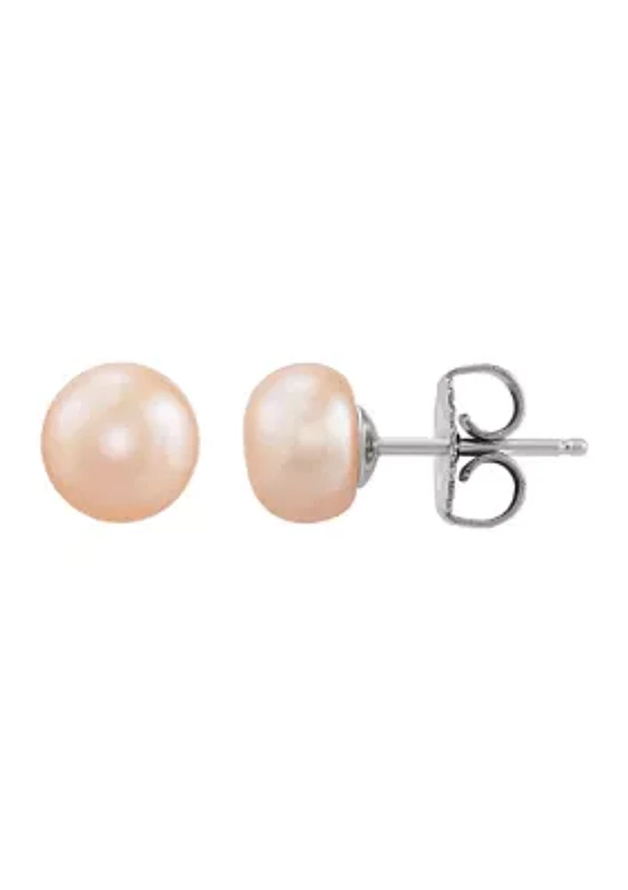 12 ct. t.w. Freshwater Pearl Earrings Set in Sterling Silver