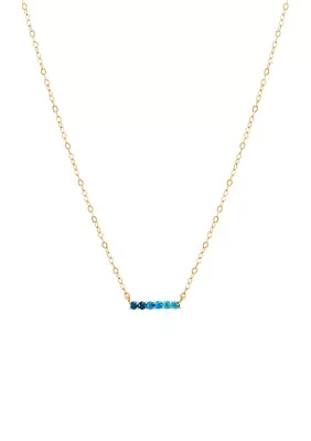 Swiss Blue Topaz Necklace in 10K Yellow Gold  