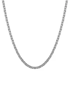 2.8 Millimeter Solid Mariner Chain Necklace in Sterling Silver