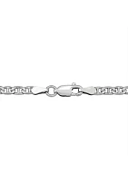 2.8 Millimeter Solid Mariner Chain Necklace in Sterling Silver