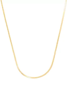 Micro Herringbone Chain in 10K Yellow Gold