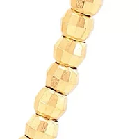 Virgin Mary and Cross and Beads Necklace in in 10K Yellow Gold