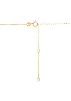 Virgin Mary and Cross and Beads Necklace in in 10K Yellow Gold