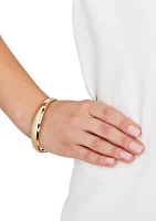 Flex Oval Bangle Bracelet in 10K Yellow Gold