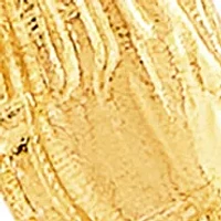 Praying Hand Pendant Necklace with 18" Rope Chain in 10K Yellow Gold