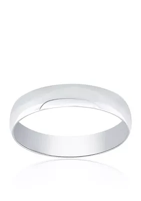 Polished Band Ring 10K White Gold