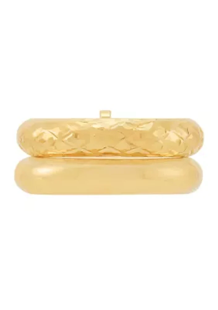 Double Tube Band Ring in 10K Yellow Gold