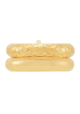 Double Tube Band Ring in 10K Yellow Gold