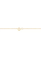 Rose Peandant with 18" Rope Chain in 10K Yellow and White Gold