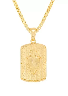 Arrow Dog Tag Pendant with 22" Box Chain