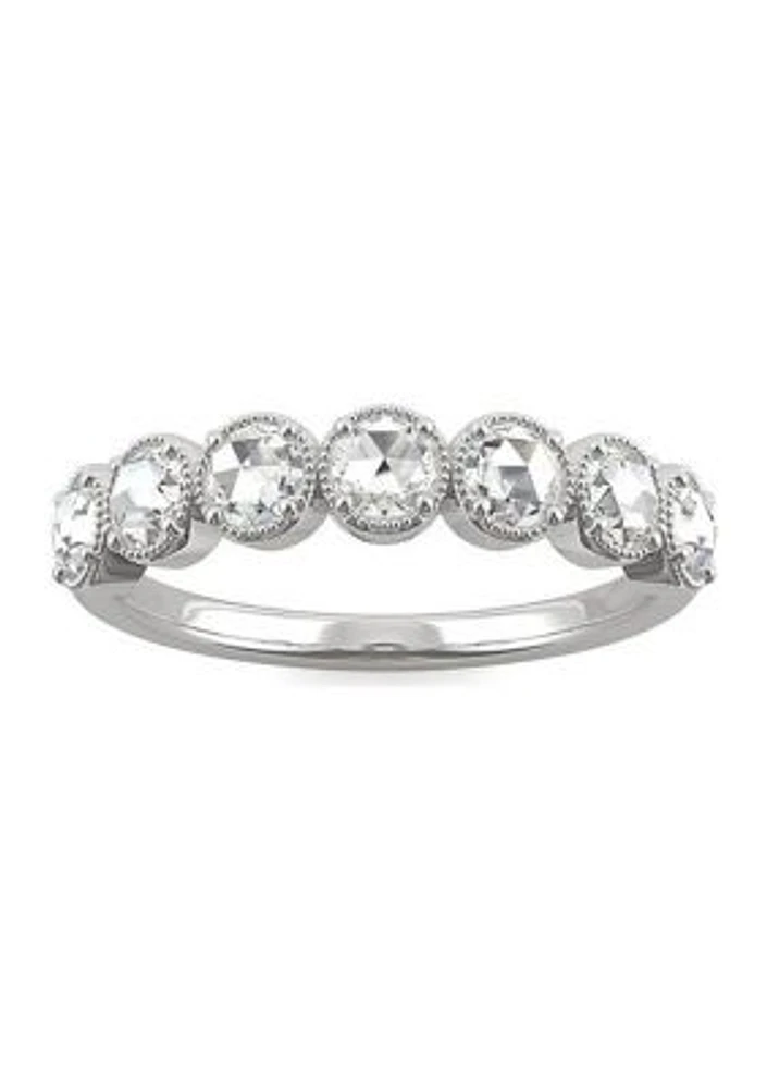 Charles & Colvard 0.42 ct. t.w. Lab Created Moissanite Rose Cut Anniversary Band