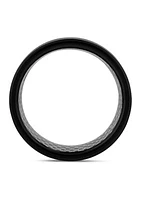 Grooved Satin Finish Band Two-Tone Tantalum