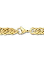 Curb Link Chain Necklace in Gold-Tone Stainless Steel