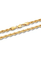 Men's Rope Link Chain Necklace in Stainless Steel