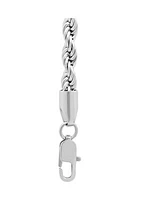 Rope Link Chain Necklace in Stainless Steel