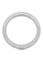 Domed 8mm Band in Stainless Steel