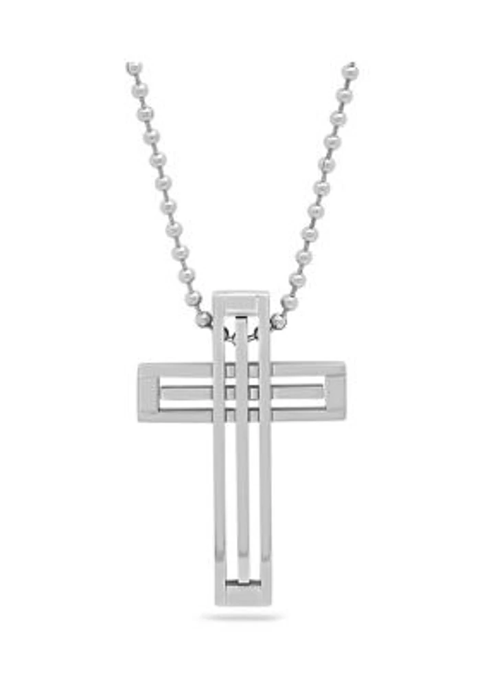Cross Pendant Necklace in Stainless Steel
