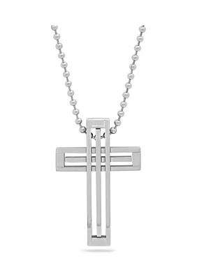 Cross Pendant Necklace in Stainless Steel