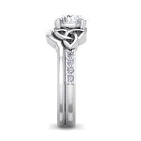 Lab Created 1 ct. t.w. Grown Diamond Claddagh Bridal Set 14K Gold