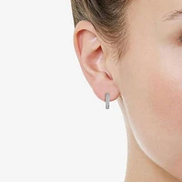 1 Ctw Natural Diamond Huggie Hoop Earrings Set in 14K White Gold