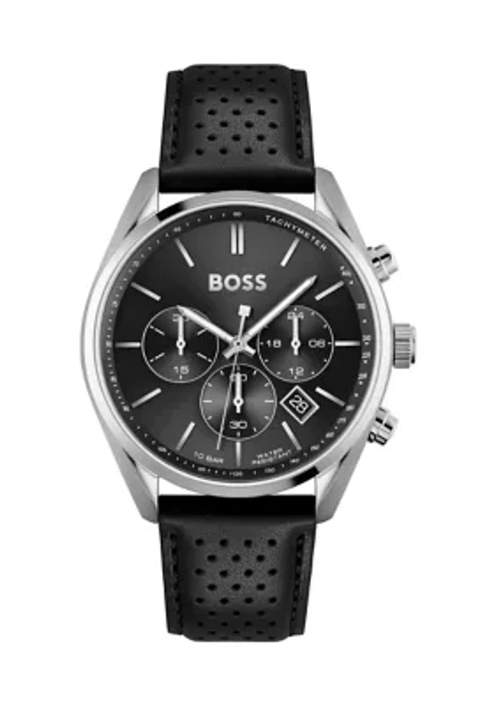 Champion Black Strap Watch