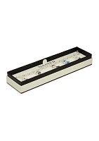 Silver Tone Camping Charm Flex Bracelet