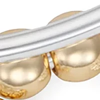 Two Tone Running Charm Bangle Bracelet - Boxed