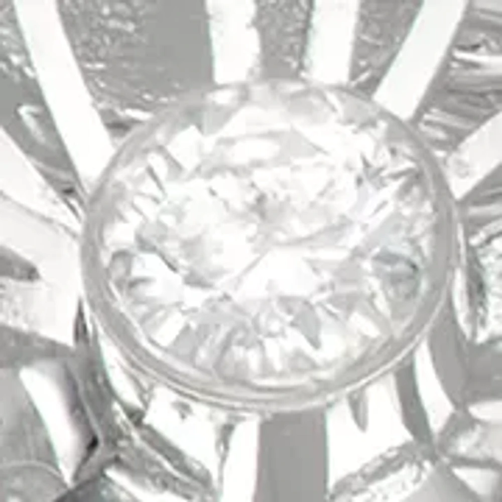 Silver Tone Crystal Cubic Zirconia Flower Stud Clip Earrings