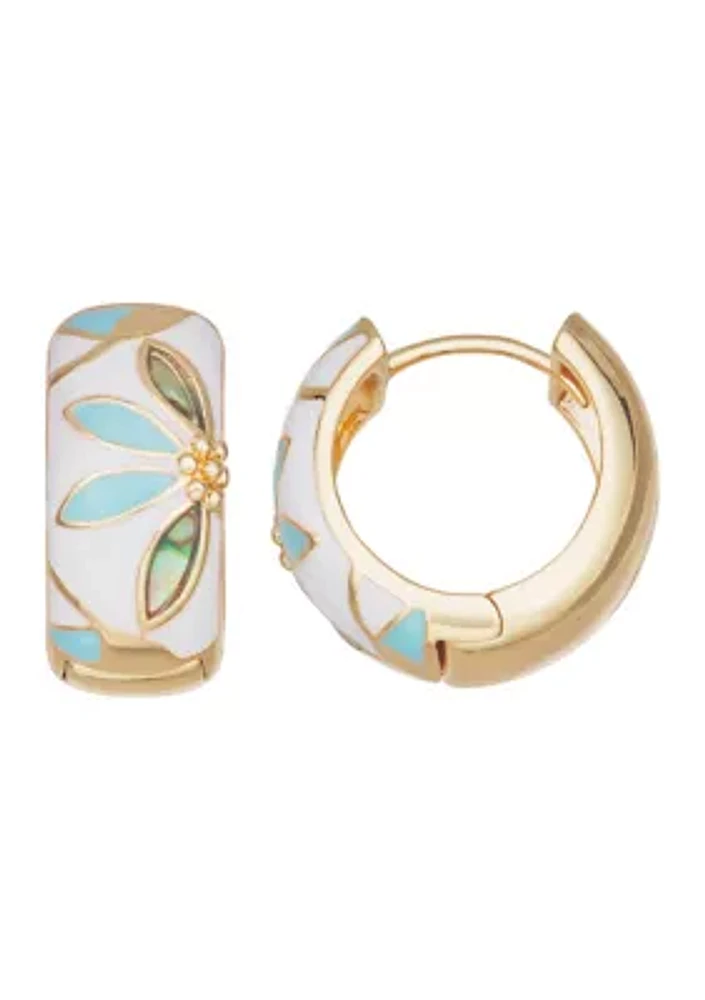 Spring Blooms 20.5 Millimeter Hoop Earrings