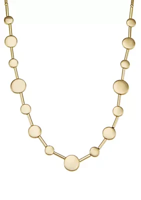 Gold Tone Droplets Collar Necklace