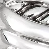 Silver Tone Tightrope Lever Back Drop Earrings