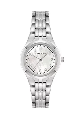 Women's 26 Millimeter Silver-Tone Alloy with White Mother of Pearl Dial Watch 