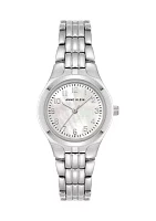 Women's 26 Millimeter Silver-Tone Alloy with White Mother of Pearl Dial Watch 