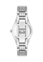 Women's 26 Millimeter Silver-Tone Alloy with White Mother of Pearl Dial Watch 