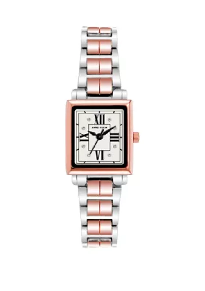 Women's Rose Gold-Tone Metal Link Bracelet with Mother of Pearl Dial Watch, 26 mm