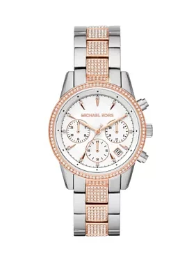 Women's Ritz Chronograph Two Tone Stainless Steel Watch