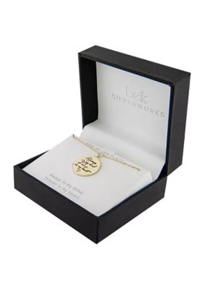 Boxed Silver Plated 16" + 2" 'Always My Mind' Pendant Necklace or Gold