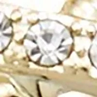 Gold-Tone Pavé Crystal Roped Ring