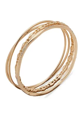 Crystal Bangle Bracelets Set