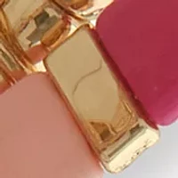 Gold Tone Multi Pink Stretch Bracelet Set