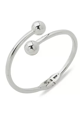 Silver Tone Sphere Cuff Bracelet