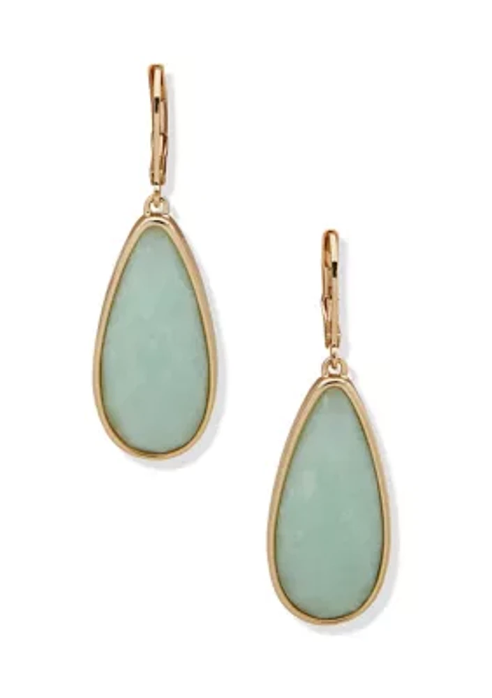 Teardrop Lever Back Earrings