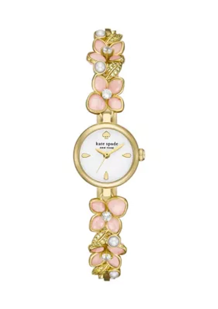 Pink Floral Monroe Bracelet Watch