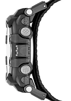 Keats 55 Millimeter Sport Digital Chronograph Watch with Fast Wrap Strap and Plastic Case