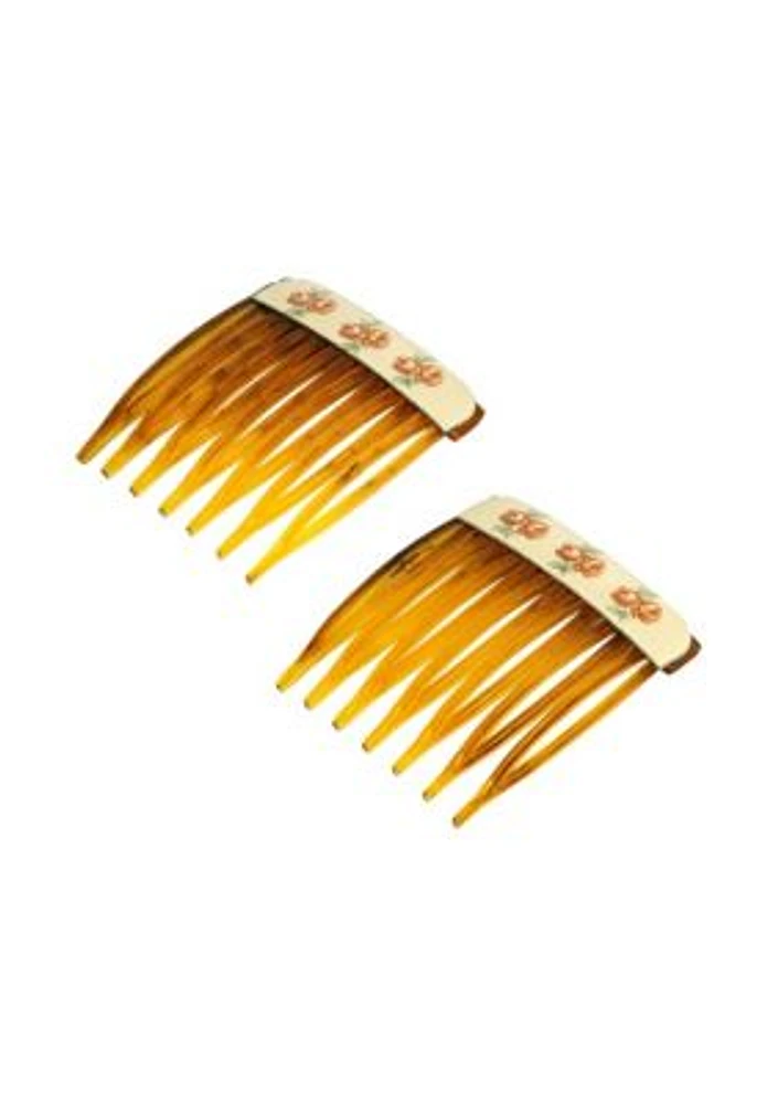 Acrylic Floral Hair Comb Set