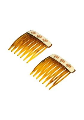 Acrylic Floral Hair Comb Set