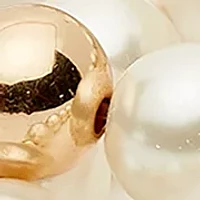 Gold Tone Pearl Bracelet Set